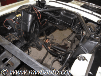 1968 Ford Mustang after motor was removed